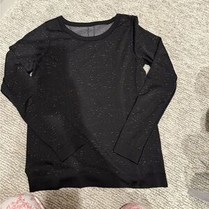 Black Long Sleeve Top with white Speckles